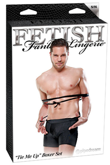 Fetish Fantasy Tie Me Up - Эластичные трусы-боксеры с бондажными веревками - купить в секс шопе Fetish Fantasy Tie Me Up - Эластичные трусы-боксеры с бондажными веревками - купить в секс шопе