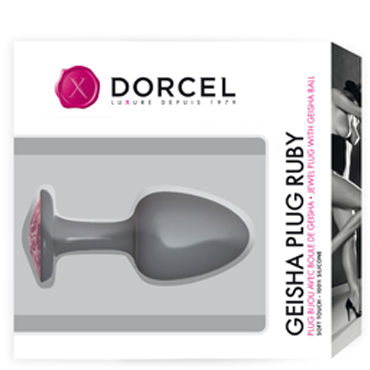 Marc Dorcel Geisha Plug Ruby, Анальная пробка с красным кристаллом Marc Dorcel Geisha Plug Ruby, Анальная пробка с красным кристаллом