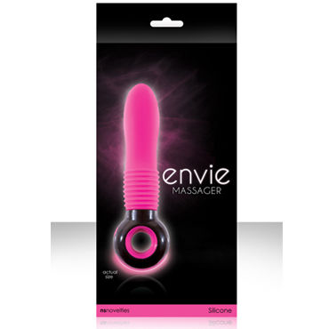 NS Novelties Envie Smooth, розовый, Вибромассажер с ребристым основанием NS Novelties Envie Smooth, розовый, Вибромассажер с ребристым основанием