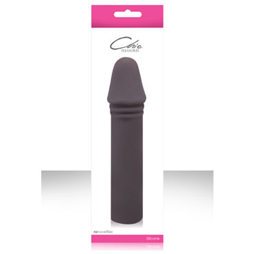 NS Novelties Chic 7, серый, Фаллоимитатор с бархатистым покрытием NS Novelties Chic 7, серый, Фаллоимитатор с бархатистым покрытием