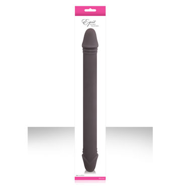 NS Novelties Esprit 14, серый, Литой двухсторонний фаллоимитатор NS Novelties Esprit 14, серый, Литой двухсторонний фаллоимитатор