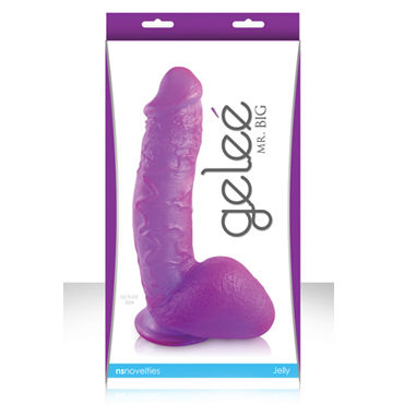 NS Novelties Gelee Mr Big 10, фиолетовый, Литой фаллоимитатор-реалистик на присоске NS Novelties Gelee Mr Big 10, фиолетовый, Литой фаллоимитатор-реалистик на присоске