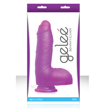NS Novelties Gelee Mannys Candy 8, фиолетовый, Реалистичный фаллоимитатор на присоске NS Novelties Gelee Mannys Candy 8, фиолетовый, Реалистичный фаллоимитатор на присоске