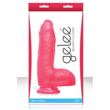 NS Novelties Gelee Mannys Candy 8, красный, Реалистичный фаллоимитатор на присоске NS Novelties Gelee Mannys Candy 8, красный, Реалистичный фаллоимитатор на присоске