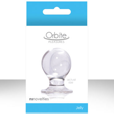 NS Novelties Orbite, прозрачный, Анальная пробка на присоске, средняя NS Novelties Orbite, прозрачный, Анальная пробка на присоске, средняя
