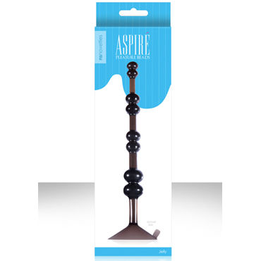 NS Novelties Aspire Pleasure Beads, серый, Анальная елочка с присоской, для новичков NS Novelties Aspire Pleasure Beads, серый, Анальная елочка с присоской, для новичков