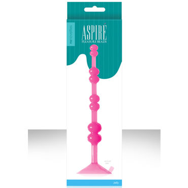 NS Novelties Aspire Pleasure Beads, розовый, Анальная елочка с присоской, для новичков NS Novelties Aspire Pleasure Beads, розовый, Анальная елочка с присоской, для новичков