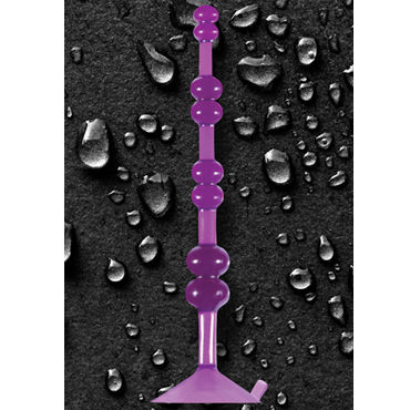 NS Novelties Aspire Pleasure Beads, фиолетовый - Анальная елочка с присоской, для новичков - купить в секс шопе NS Novelties Aspire Pleasure Beads, фиолетовый - Анальная елочка с присоской, для новичков - купить в секс шопе