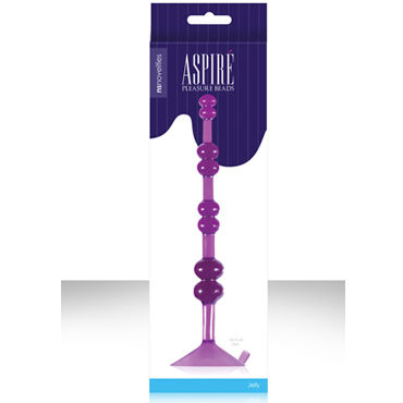 NS Novelties Aspire Pleasure Beads, фиолетовый, Анальная елочка с присоской, для новичков NS Novelties Aspire Pleasure Beads, фиолетовый, Анальная елочка с присоской, для новичков