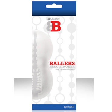 NS Novelties Ballers Halo Stroker, белый, Мягкий мастурбатор с ассиметричным тоннелем NS Novelties Ballers Halo Stroker, белый, Мягкий мастурбатор с ассиметричным тоннелем