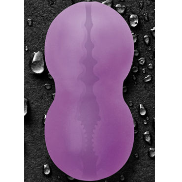 NS Novelties Ballers Bolt Stroker, фиолетовый - Мягкий мастурбатор с ассиметричным тоннелем - купить в секс шопе NS Novelties Ballers Bolt Stroker, фиолетовый - Мягкий мастурбатор с ассиметричным тоннелем - купить в секс шопе