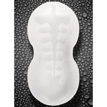 NS Novelties Ballers Spiral Stroker, белый - Мягкий мастурбатор с ассиметричным тоннелем - купить в секс шопе NS Novelties Ballers Spiral Stroker, белый - Мягкий мастурбатор с ассиметричным тоннелем - купить в секс шопе