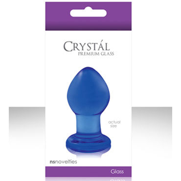 NS Novelties Crystal Plug, голубой, Анальная пробка из стекла, маленькая NS Novelties Crystal Plug, голубой, Анальная пробка из стекла, маленькая
