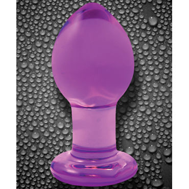 NS Novelties Crystal Plug, фиолетовый - Анальная пробка из стекла, средняя - купить в секс шопе NS Novelties Crystal Plug, фиолетовый - Анальная пробка из стекла, средняя - купить в секс шопе