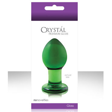 NS Novelties Crystal Plug, зеленый, Анальная пробка из стекла, средняя NS Novelties Crystal Plug, зеленый, Анальная пробка из стекла, средняя