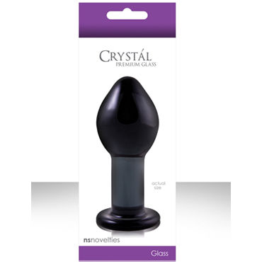 NS Novelties Crystal Plug, серый, Анальная пробка из стекла, большая NS Novelties Crystal Plug, серый, Анальная пробка из стекла, большая
