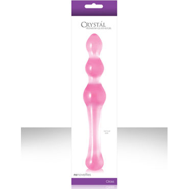 NS Novelties Crystal Kegel, розовый, Анальная елочка из стекла, маленькая NS Novelties Crystal Kegel, розовый, Анальная елочка из стекла, маленькая