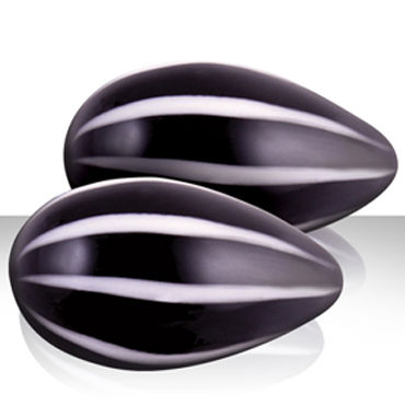 NS Novelties Crystal Kegel Eggs, черный - Вагинальные шарики из стекла - купить в секс шопе NS Novelties Crystal Kegel Eggs, черный - Вагинальные шарики из стекла - купить в секс шопе