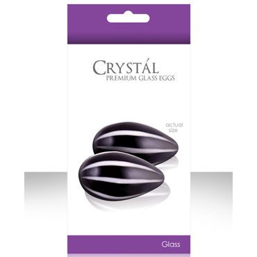 NS Novelties Crystal Kegel Eggs, черный, Вагинальные шарики из стекла NS Novelties Crystal Kegel Eggs, черный, Вагинальные шарики из стекла