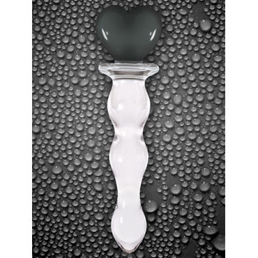 NS Novelties Crystal Heart Of Glass, серый - Анальный стимулятор с рукояткой в виде сердечка - купить в секс шопе NS Novelties Crystal Heart Of Glass, серый - Анальный стимулятор с рукояткой в виде сердечка - купить в секс шопе