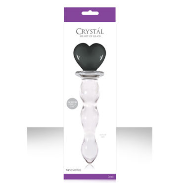NS Novelties Crystal Heart Of Glass, серый, Анальный стимулятор с рукояткой в виде сердечка NS Novelties Crystal Heart Of Glass, серый, Анальный стимулятор с рукояткой в виде сердечка