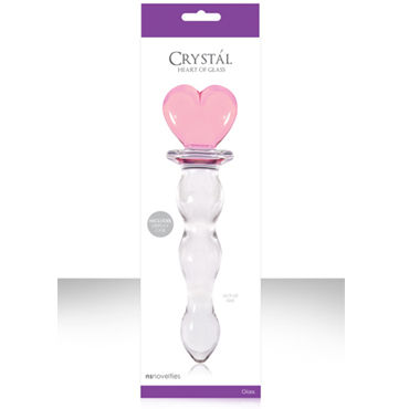 NS Novelties Crystal Heart Of Glass, розовый, Анальный стимулятор с рукояткой в виде сердечка NS Novelties Crystal Heart Of Glass, розовый, Анальный стимулятор с рукояткой в виде сердечка