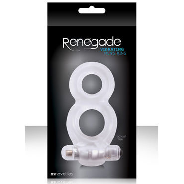 NS Novelties Renegade Mans Ring, прозрачный, Эрекционное двойное вибро кольцо NS Novelties Renegade Mans Ring, прозрачный, Эрекционное двойное вибро кольцо