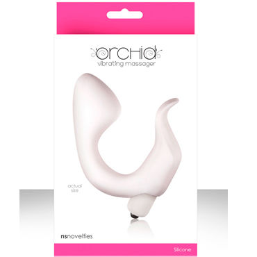 NS Novelties вибромассажер G-точки и клитора Orchid белый, Компактный, оригинальной формы NS Novelties вибромассажер G-точки и клитора Orchid белый, Компактный, оригинальной формы