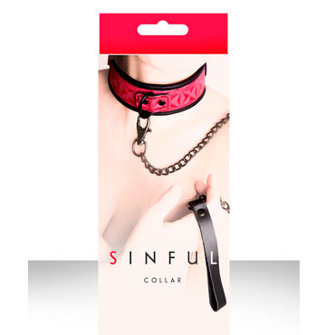 NS Novelties ошейник Sinful Collar, С цепью-поводком NS Novelties ошейник Sinful Collar, С цепью-поводком