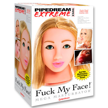 Pipedream Fuck My Face Blonde, Реалистичная голова-мастурбатор Pipedream Fuck My Face Blonde, Реалистичная голова-мастурбатор