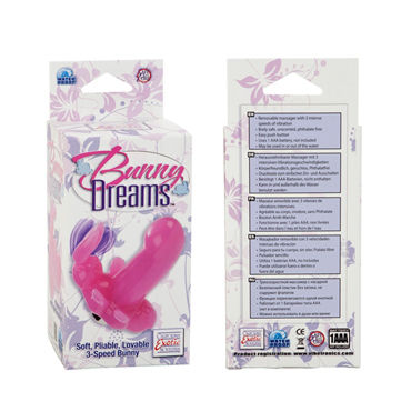 California Exotic Bunny Dreams, розовый - Стимулятор клитора и точки G - купить в секс шопе California Exotic Bunny Dreams, розовый - Стимулятор клитора и точки G - купить в секс шопе