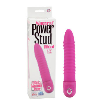 California Exotic Power Stud Ribbed, розовый, Классический вибратор California Exotic Power Stud Ribbed, розовый, Классический вибратор