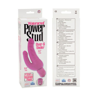 California Exotic Power Stud Over & Under, розовый - Анально-вагинальный вибратор - купить в секс шопе California Exotic Power Stud Over & Under, розовый - Анально-вагинальный вибратор - купить в секс шопе