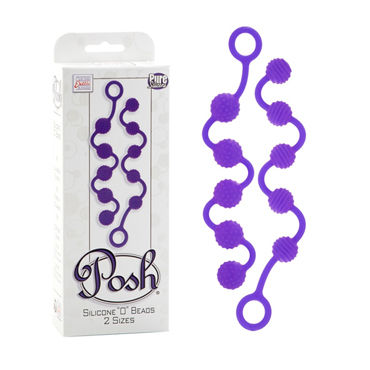 California Exotic Posh Silicone “O” Beads, фиолетовый, Две анальные цепочки California Exotic Posh Silicone “O” Beads, фиолетовый, Две анальные цепочки