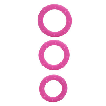 California Exotic Posh Silicone Love Rings, розовый - фото, отзывы California Exotic Posh Silicone Love Rings, розовый - фото, отзывы