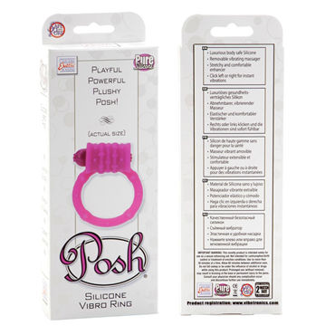 California Exotic Posh Silicone Vibro Rings, розовый - Эрекционное кольцо с виброэлементом - купить в секс шопе California Exotic Posh Silicone Vibro Rings, розовый - Эрекционное кольцо с виброэлементом - купить в секс шопе