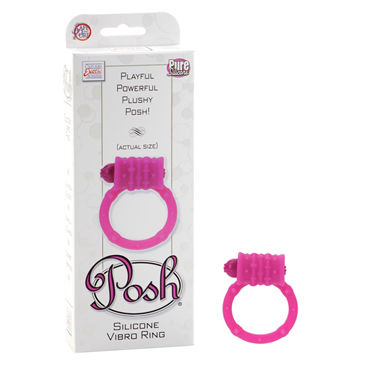 California Exotic Posh Silicone Vibro Rings, розовый, Эрекционное кольцо с виброэлементом California Exotic Posh Silicone Vibro Rings, розовый, Эрекционное кольцо с виброэлементом