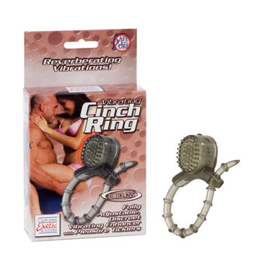 California Exotic Vibrating Cinch Rings, прозрачное, Эрекционное кольцо с виброэлементом California Exotic Vibrating Cinch Rings, прозрачное, Эрекционное кольцо с виброэлементом