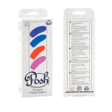 California Exotic Posh Silicone Finger Teasers Swirls - Набор силиконовых насадок на палец - купить в секс шопе California Exotic Posh Silicone Finger Teasers Swirls - Набор силиконовых насадок на палец - купить в секс шопе