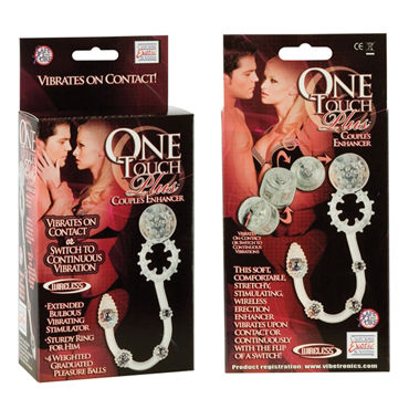 California Exotic One Touch Plus Couples Enhancer - Эрекционное кольцо с анальной цепочкой - купить в секс шопе California Exotic One Touch Plus Couples Enhancer - Эрекционное кольцо с анальной цепочкой - купить в секс шопе
