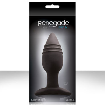 NS Novelties Renegade Plug IV, черная, Анальная пробка среднего размера NS Novelties Renegade Plug IV, черная, Анальная пробка среднего размера