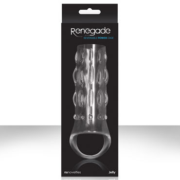 NS Novelties Renegade Reversible Power Cage, прозрачная, Насадка на пенис с петлей для мошонки NS Novelties Renegade Reversible Power Cage, прозрачная, Насадка на пенис с петлей для мошонки