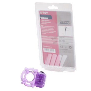 X-Toy Vibrus, фиолетовое, Эрекционное виброкольцо X-Toy Vibrus, фиолетовое, Эрекционное виброкольцо