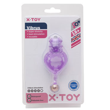 X-Toy Vibrus II, фиолетовое - Эрекционное виброкольцо со стимулирующей бусиной - купить в секс шопе X-Toy Vibrus II, фиолетовое - Эрекционное виброкольцо со стимулирующей бусиной - купить в секс шопе