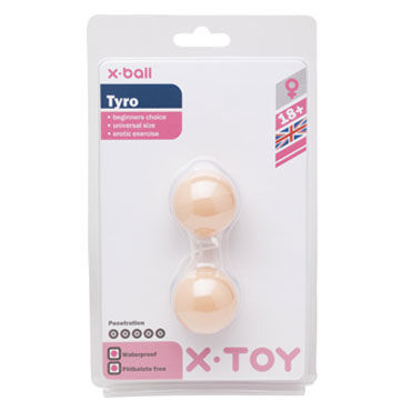 X-Toy Tyro, телесные, Вагинальные шарики X-Toy Tyro, телесные, Вагинальные шарики