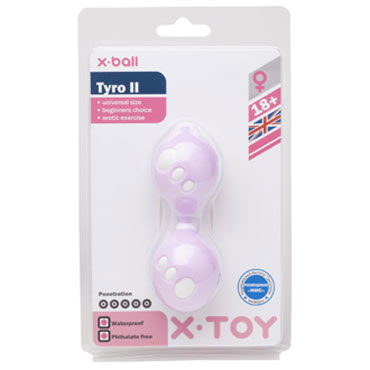 X-Toy Tyro II, фиолетовые, Вагинальные шарики в силиконовой оболочке X-Toy Tyro II, фиолетовые, Вагинальные шарики в силиконовой оболочке