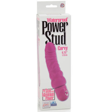 California Exotic Power Stud Curvy, розовый - Мощный вибратор реалистичной формы - купить в секс шопе California Exotic Power Stud Curvy, розовый - Мощный вибратор реалистичной формы - купить в секс шопе