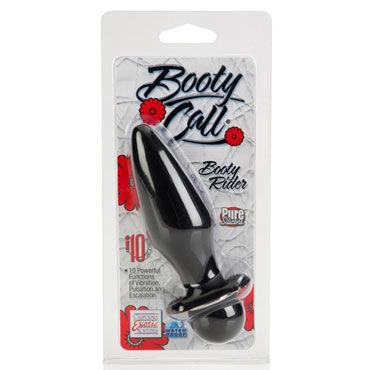 California Exotic Booty Call Booty Rider, черная - Анальная пробка с вибрацией - купить в секс шопе California Exotic Booty Call Booty Rider, черная - Анальная пробка с вибрацией - купить в секс шопе