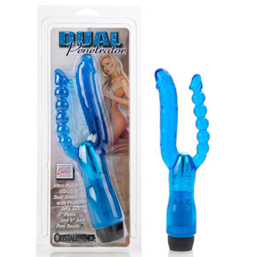 California Exotic Dual Penetrator, голубой, Двухголовый вибратор California Exotic Dual Penetrator, голубой, Двухголовый вибратор
