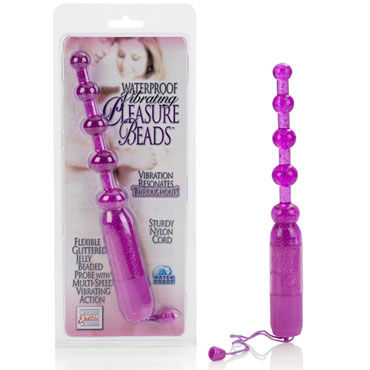 California Exotic Vibrating Pleasure Beads, фиолетовая, Анальная цепочка с вибрацией California Exotic Vibrating Pleasure Beads, фиолетовая, Анальная цепочка с вибрацией